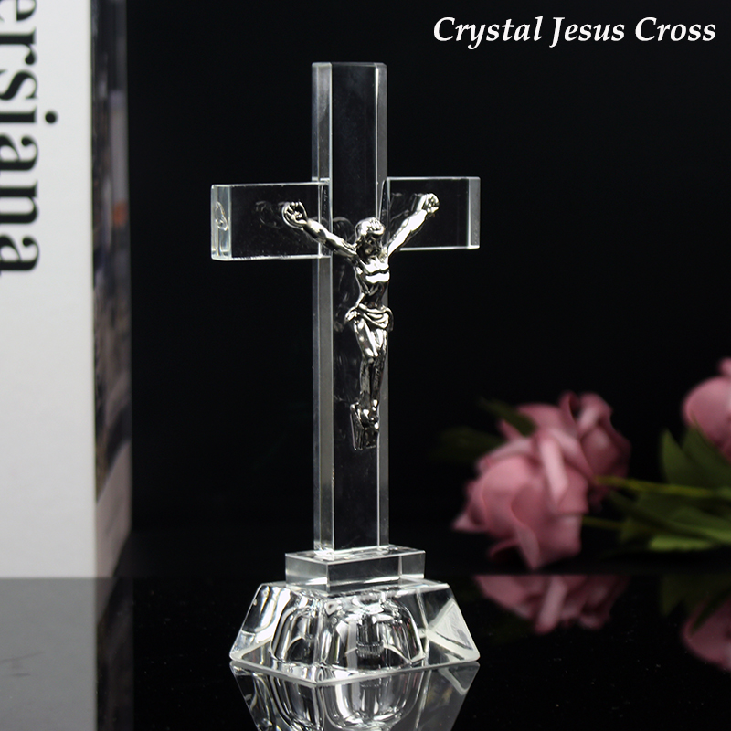 Home Decor Quirky - Christian Geschenke Nachtlicht Kristall Jesus Kreuz