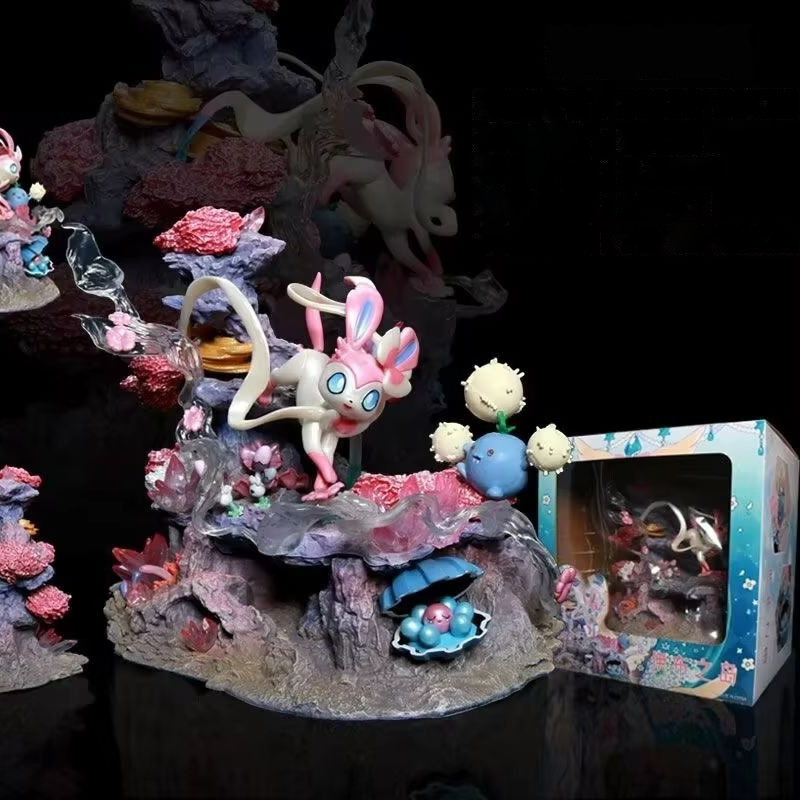 Home Decor Ideas - GK-Figur Sylveon Shroomish Clamperl Fairy Island