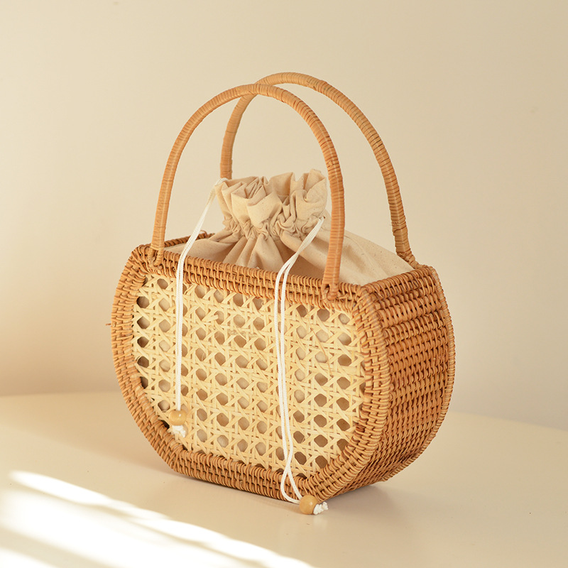 Rattan Plant Basket - Lässige hohle Rattan Korb taschen Korb