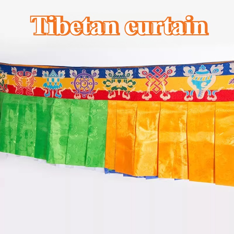 Home Decor Curtains - 5M Tibetischer Tischumfang mit Acht Glückverheißenden