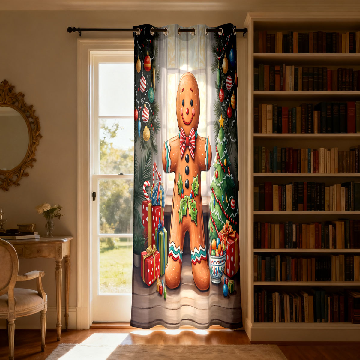 Weihnachts-Dekorationsvorhang  – Home Decor Curtains Bewertung und Preis