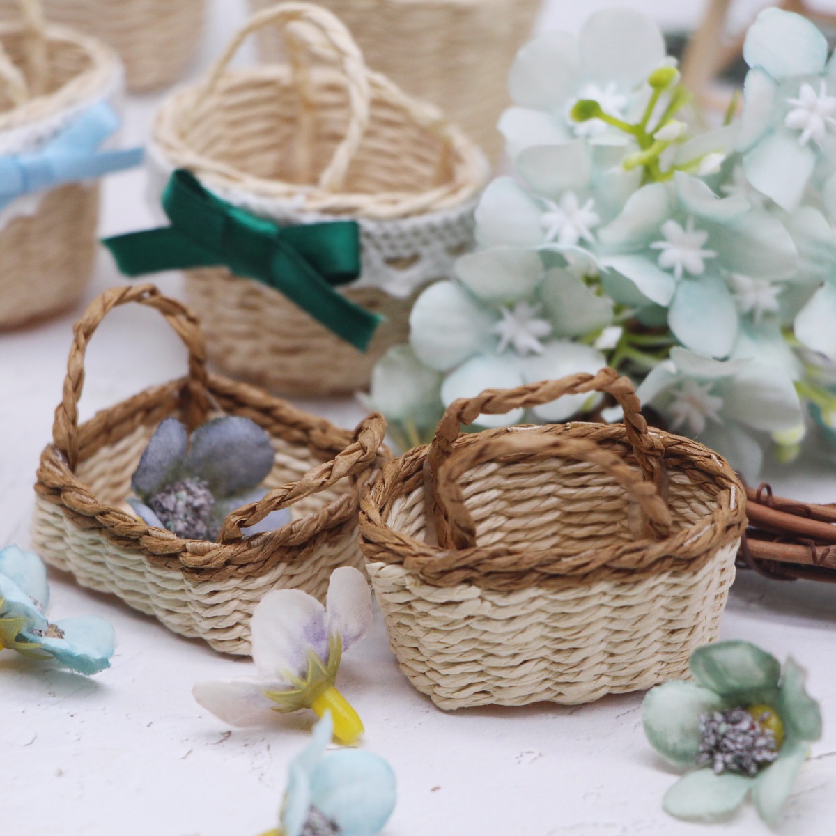 1Pc Puppenhaus Handgewebte Laf – Rattan Plant Basket Bewertung und Preis
