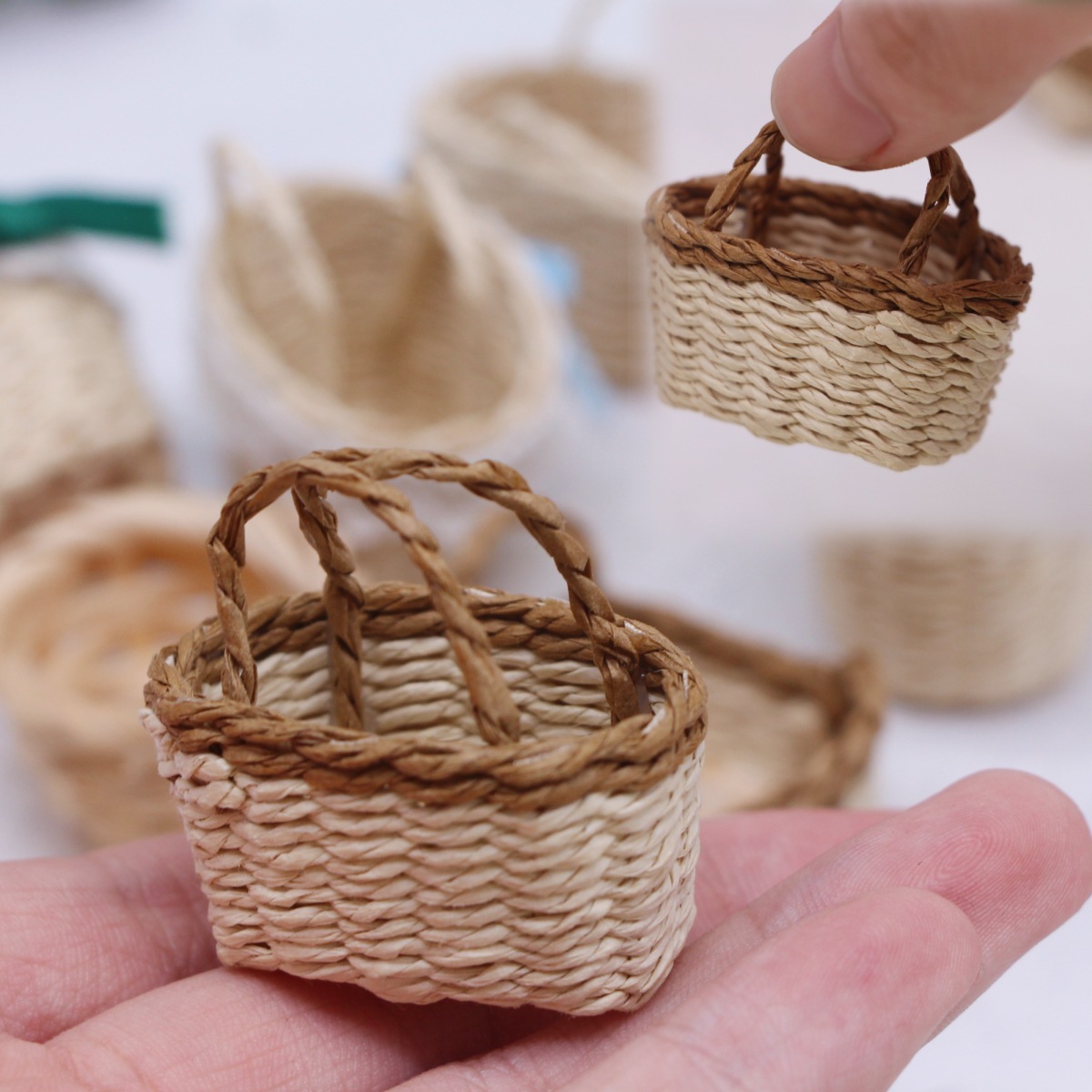 1Pc Puppenhaus Handgewebte Laf – Rattan Plant Basket Bewertung und Preis