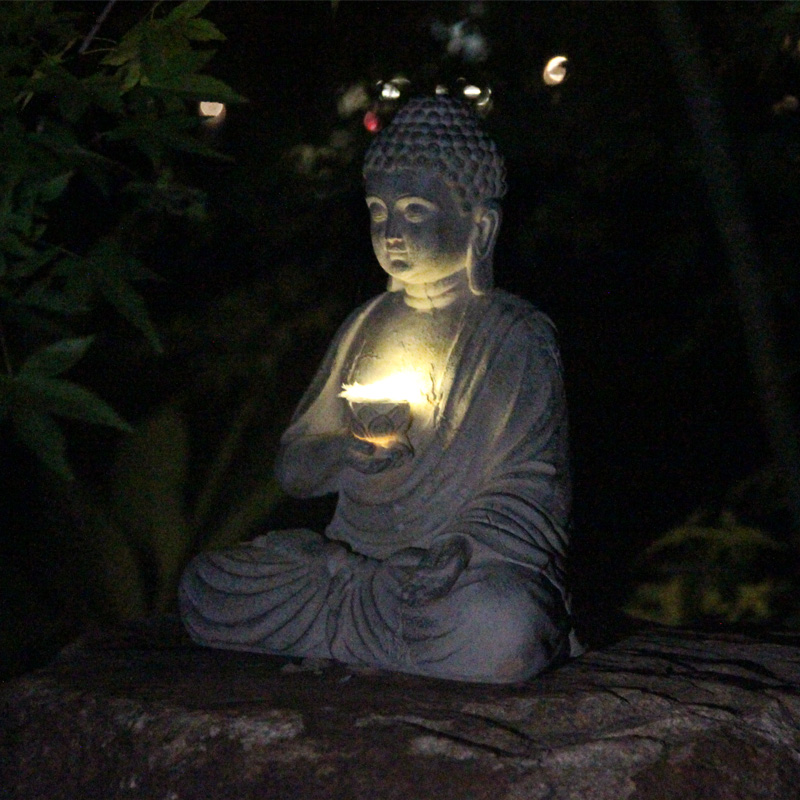 Harz Solar Buddha Statue Skulp – Home Decor Quirky Bewertung und Preis