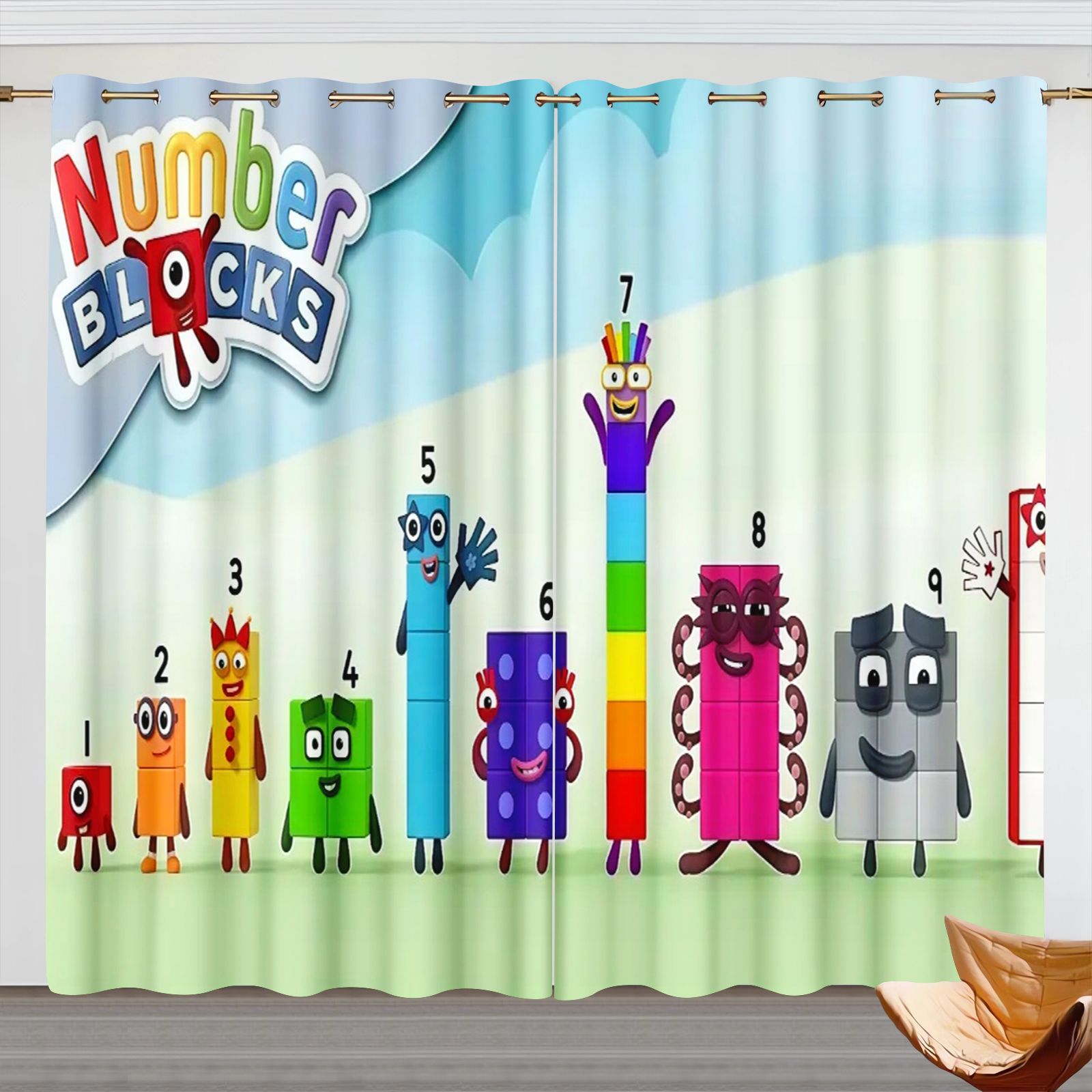 Numberblocks Cartoon-Vorhänge, – Home Decor Curtains Bewertung und Preis