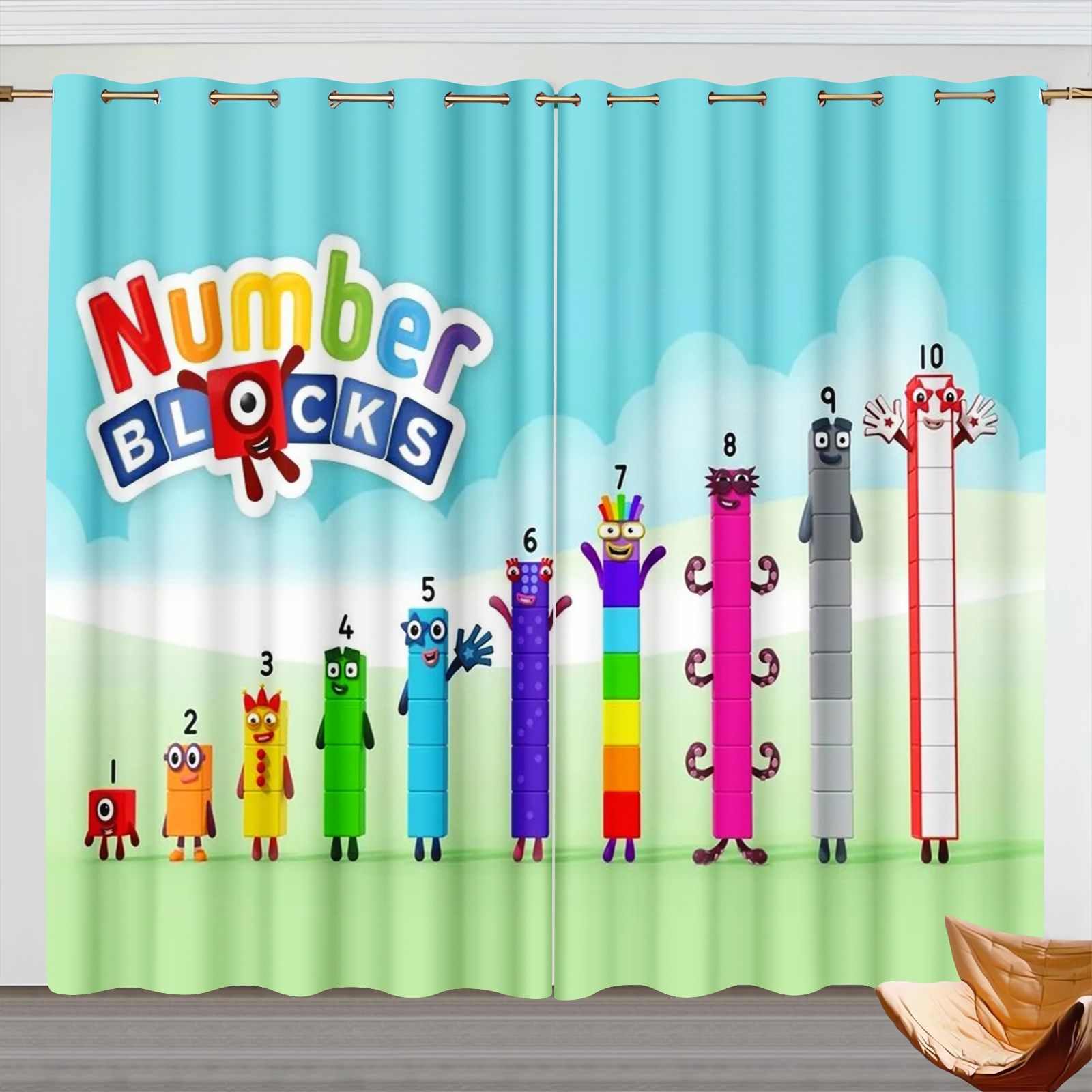 Numberblocks Cartoon-Vorhänge, – Home Decor Curtains Bewertung und Preis