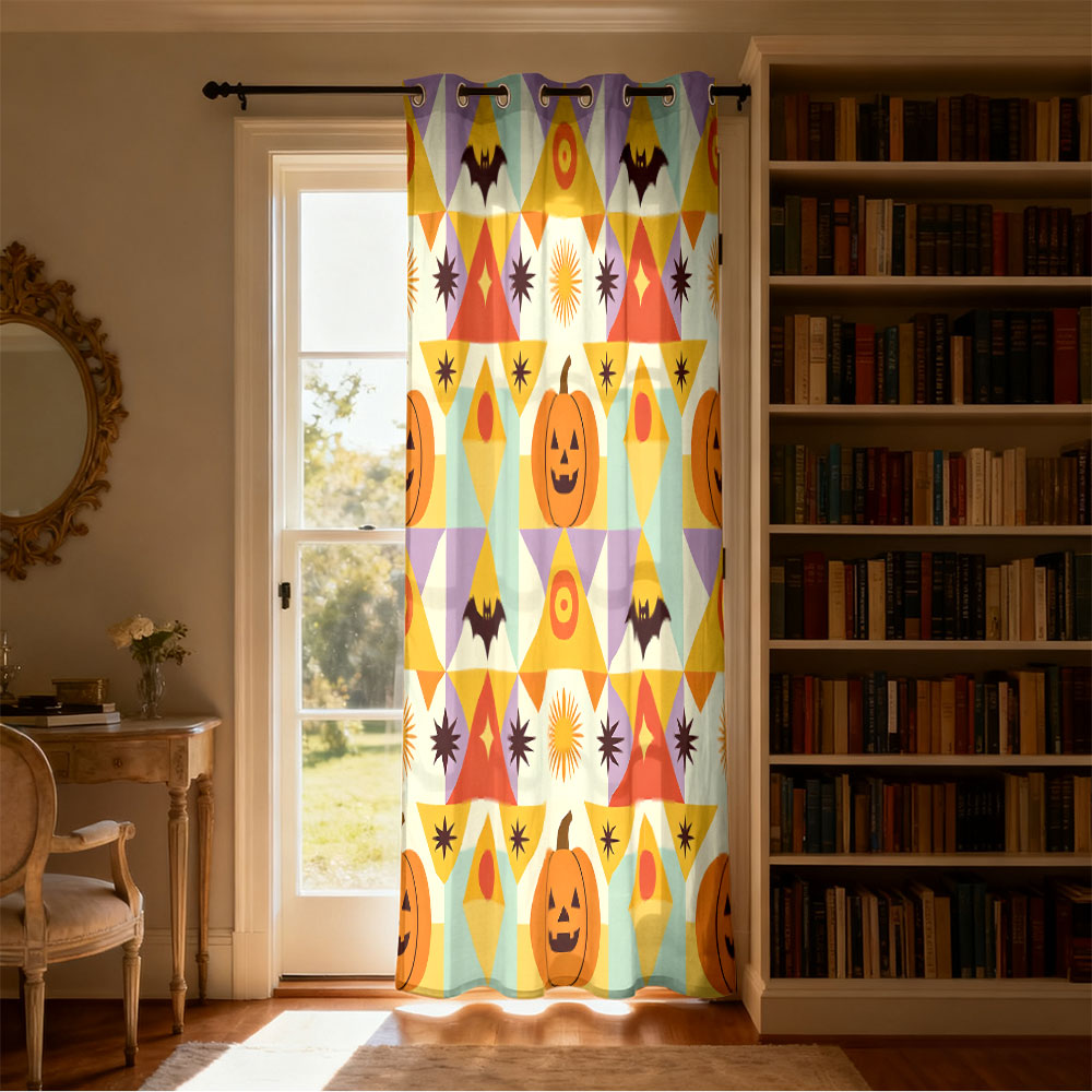 1 Stück Halloween-Kürbis-Flede – Home Decor Curtains Bewertung und Preis